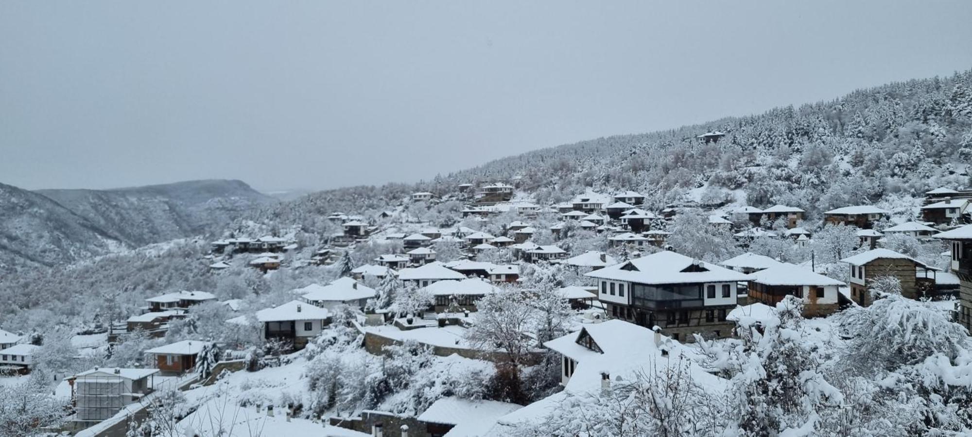 Панорама Хаус Лещен И Еко Къщи Дървена И Землянка Exteriör bild